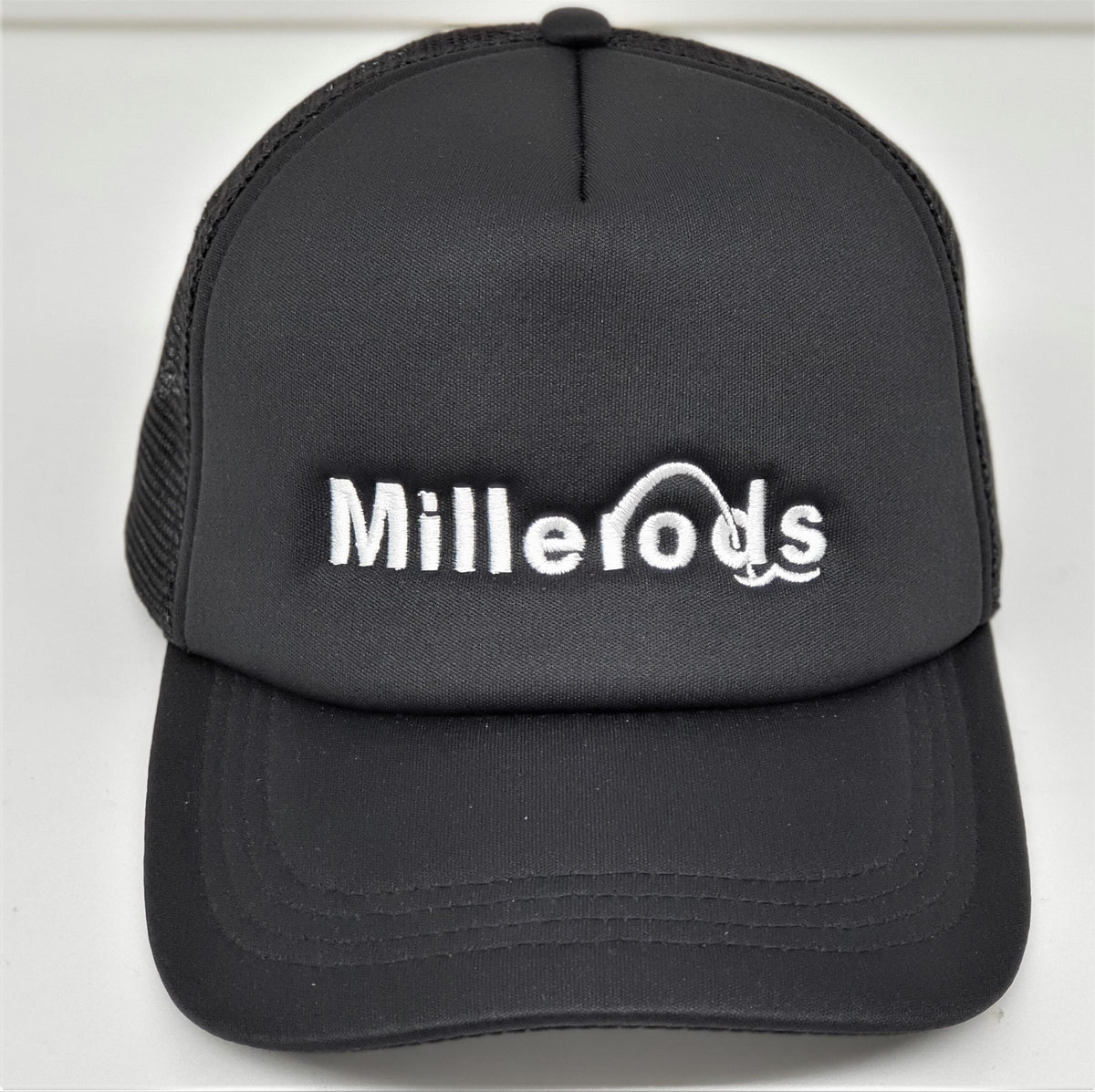 Millerods Black Mesh Trucker Cap